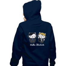 Load image into Gallery viewer, Shirts Zippered Hoodies, Unisex / Small / Navy Hello Sherlock