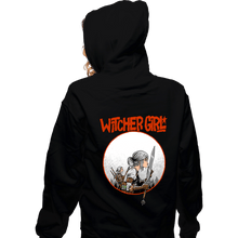 Load image into Gallery viewer, Daily_Deal_Shirts Zippered Hoodies, Unisex / Small / Black Witcher Girl