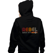 Load image into Gallery viewer, Daily_Deal_Shirts Zippered Hoodies, Unisex / Small / Black Rebel Since 1977
