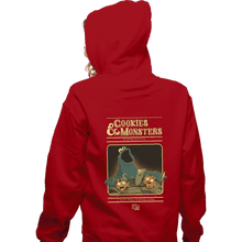 Load image into Gallery viewer, Daily_Deal_Shirts Zippered Hoodies, Unisex / Small / Red Cookies &amp; Monsters
