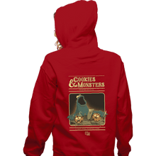 Load image into Gallery viewer, Daily_Deal_Shirts Zippered Hoodies, Unisex / Small / Red Cookies & Monsters