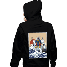 Load image into Gallery viewer, Secret_Shirts Zippered Hoodies, Unisex / Small / Black Kanagawa Gundam