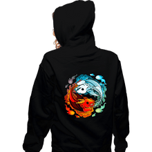 Load image into Gallery viewer, Shirts Zippered Hoodies, Unisex / Small / Black Dragons of Fire And Water