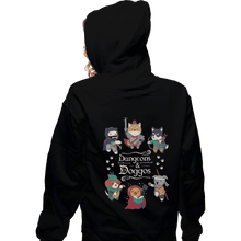 Load image into Gallery viewer, Shirts Pullover Hoodies, Unisex / Small / Black Dungeons & Doggos