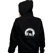 Load image into Gallery viewer, Shirts Zippered Hoodies, Unisex / Small / Black Moonlight Walking