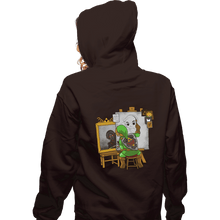 Load image into Gallery viewer, Shirts Zippered Hoodies, Unisex / Small / Dark Chocolate Heroic Self Portrait