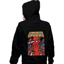 Load image into Gallery viewer, Secret_Shirts Zippered Hoodies, Unisex / Small / Black The Infinite Spiders