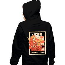 Load image into Gallery viewer, Shirts Zippered Hoodies, Unisex / Small / Black Orange Star Army