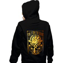 Load image into Gallery viewer, Daily_Deal_Shirts Zippered Hoodies, Unisex / Small / Black Smash Foil Crest