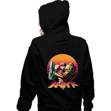 Load image into Gallery viewer, Secret_Shirts Zippered Hoodies, Unisex / Small / Black Retro Space Hunter