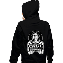 Load image into Gallery viewer, Daily_Deal_Shirts Zippered Hoodies, Unisex / Small / Black Cage Is My Superman