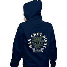 Load image into Gallery viewer, Daily_Deal_Shirts Zippered Hoodies, Unisex / Small / Navy Han Sho7 Firs7