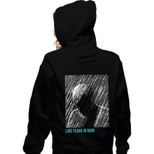 Load image into Gallery viewer, Daily_Deal_Shirts Zippered Hoodies, Unisex / Small / Black Like Tears In Rain