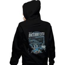 Load image into Gallery viewer, Shirts Zippered Hoodies, Unisex / Small / Black Visit Raccoon City