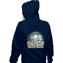 Load image into Gallery viewer, Shirts Zippered Hoodies, Unisex / Small / Navy Throne Fighter