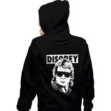 Load image into Gallery viewer, Secret_Shirts Zippered Hoodies, Unisex / Small / Black Live To Disobey