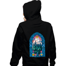 Load image into Gallery viewer, Daily_Deal_Shirts Zippered Hoodies, Unisex / Small / Black Stained Glass Castle