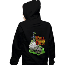 Load image into Gallery viewer, Secret_Shirts Zippered Hoodies, Unisex / Small / Black Roll The Master Dice