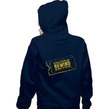Load image into Gallery viewer, Daily_Deal_Shirts Zippered Hoodies, Unisex / Small / Navy Rewind Me Back To The 90s