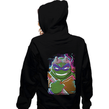 Load image into Gallery viewer, Daily_Deal_Shirts Zippered Hoodies, Unisex / Small / Black Glitch Donatello