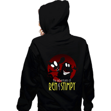 Load image into Gallery viewer, Secret_Shirts Zippered Hoodies, Unisex / Small / Black The Adventures of Ren & Stimpy