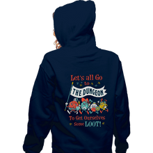 Load image into Gallery viewer, Shirts Zippered Hoodies, Unisex / Small / Navy Let's Go