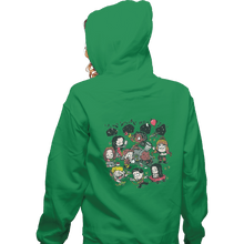 Load image into Gallery viewer, Shirts Zippered Hoodies, Unisex / Small / Irish Green Fireflys