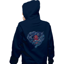Load image into Gallery viewer, Shirts Zippered Hoodies, Unisex / Small / Navy Sea Heart