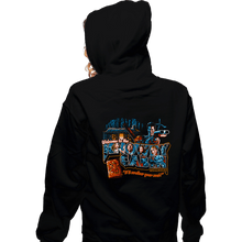Load image into Gallery viewer, Daily_Deal_Shirts Zippered Hoodies, Unisex / Small / Black Welcome To The Knowby Cabin