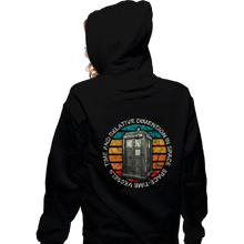 Load image into Gallery viewer, Daily_Deal_Shirts Zippered Hoodies, Unisex / Small / Black Vintage Tardis 1963