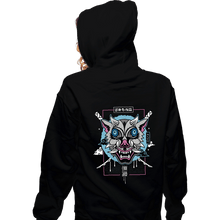 Load image into Gallery viewer, Shirts Zippered Hoodies, Unisex / Small / Black Japanese Boar