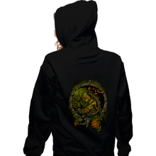 Load image into Gallery viewer, Secret_Shirts Zippered Hoodies, Unisex / Small / Black TMNT Mikey