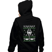 Load image into Gallery viewer, Shirts Zippered Hoodies, Unisex / Small / Black Skyrim Sweater