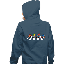 Load image into Gallery viewer, Secret_Shirts Zippered Hoodies, Unisex / Small / Indigo Blue The Pixels