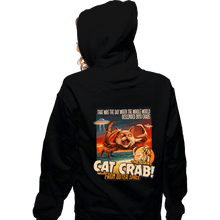 Load image into Gallery viewer, Secret_Shirts Zippered Hoodies, Unisex / Small / Black Cat Crab!