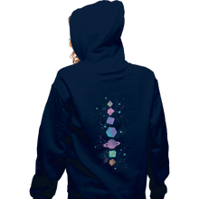 Load image into Gallery viewer, Shirts Zippered Hoodies, Unisex / Small / Navy Space Dice