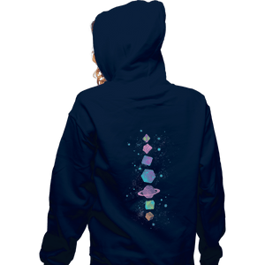 Shirts Zippered Hoodies, Unisex / Small / Navy Space Dice