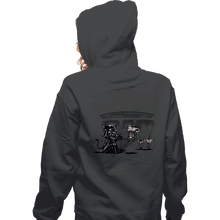 Load image into Gallery viewer, Secret_Shirts Zippered Hoodies, Unisex / Small / Dark Heather Cat Vader