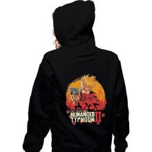 Load image into Gallery viewer, Shirts Zippered Hoodies, Unisex / Small / Black Red Humanoid Typhoon II