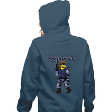 Load image into Gallery viewer, Daily_Deal_Shirts Zippered Hoodies, Unisex / Small / Indigo Blue Solid Snake