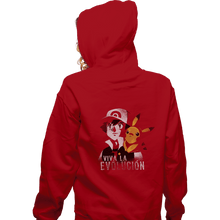 Load image into Gallery viewer, Shirts Zippered Hoodies, Unisex / Small / Red Viva La Evolucion