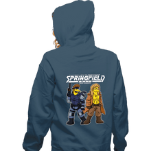 Load image into Gallery viewer, Secret_Shirts Zippered Hoodies, Unisex / Small / Indigo Blue Twin Snakes