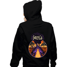 Load image into Gallery viewer, Daily_Deal_Shirts Zippered Hoodies, Unisex / Small / Black Godzilla Metal