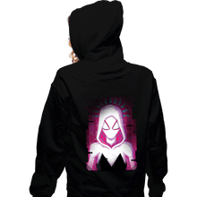 Load image into Gallery viewer, Daily_Deal_Shirts Zippered Hoodies, Unisex / Small / Black Glitch Spider-Gwen