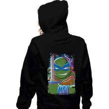 Load image into Gallery viewer, Daily_Deal_Shirts Zippered Hoodies, Unisex / Small / Black Glitch Leonardo