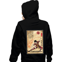 Load image into Gallery viewer, Daily_Deal_Shirts Zippered Hoodies, Unisex / Small / Black Fire Nation Master Woodblock
