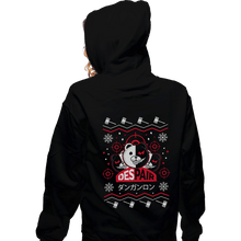 Load image into Gallery viewer, Shirts Zippered Hoodies, Unisex / Small / Black Despair Kuma Ugly Christmas Sweater