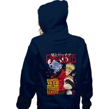 Load image into Gallery viewer, Daily_Deal_Shirts Zippered Hoodies, Unisex / Small / Navy Guns And Donuts