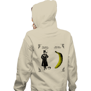 Shirts Zippered Hoodies, Unisex / Small / White The Olde Joke Of A Big Spoon And A Banana