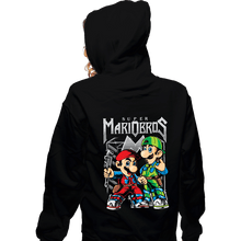 Load image into Gallery viewer, Daily_Deal_Shirts Zippered Hoodies, Unisex / Small / Black Super Metal Bros

